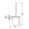 GROHE Start Cube 40977DC0 Toilet Brush Holder, Wall Mounted, Concealed Fixings, Mounting Plate Included, Long-Lasting Gloss, Supersteel view 3