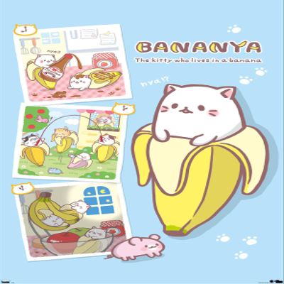 Trends International Bananya - Collage Wall Poster, 34L x 22.4W, Premium Unframed Version