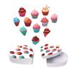 Andaz Press Valentine's Day Heart Shaped Box With Lid, Cupcakes Reusable Heart Shaped Valentines Box For Mini Cupcakes, Dessert Treat Box, Reusable Food Safe Packaging, 8"X6", 1-Pack view 1