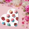 Andaz Press Valentine's Day Heart Shaped Box With Lid, Cupcakes Reusable Heart Shaped Valentines Box For Mini Cupcakes, Dessert Treat Box, Reusable Food Safe Packaging, 8"X6", 1-Pack view 2