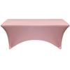 YOUR CHAIR COVERS Rectangular Spandex Table Covers 8ft Fitted Tablecloth Wedding Event Patio Table Decorations Elastic Fabric Stretch Table Covers for 8 ft Folding Table (Dusty Rose) view 2
