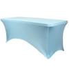 YOUR CHAIR COVERS - 8ft Light Blue Rectangular Spandex Table Covers Fitted Tablecloth Wedding Event Patio Decorations Elastic Fabric Stretch for Folding Table view 1