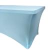YOUR CHAIR COVERS - 8ft Light Blue Rectangular Spandex Table Covers Fitted Tablecloth Wedding Event Patio Decorations Elastic Fabric Stretch for Folding Table view 3