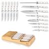 Cangshan ALPS Series 502827 German Steel Forged 15-Piece In-Drawer Knife Set with Bamboo Tray, (White) view 2
