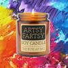 THE BURLAP BAG - Artsy Fartsy - 9oz Soy Candle - smells like french vanilla ice cream with slices of pear - Handpoured in Austin Texas view 4