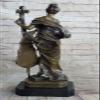 Brass Cello Player Statue Metal Heavy Musician Music Figurine Vintage 17 Tall Artwork Sake Gift Deal by Think Bronze view 4