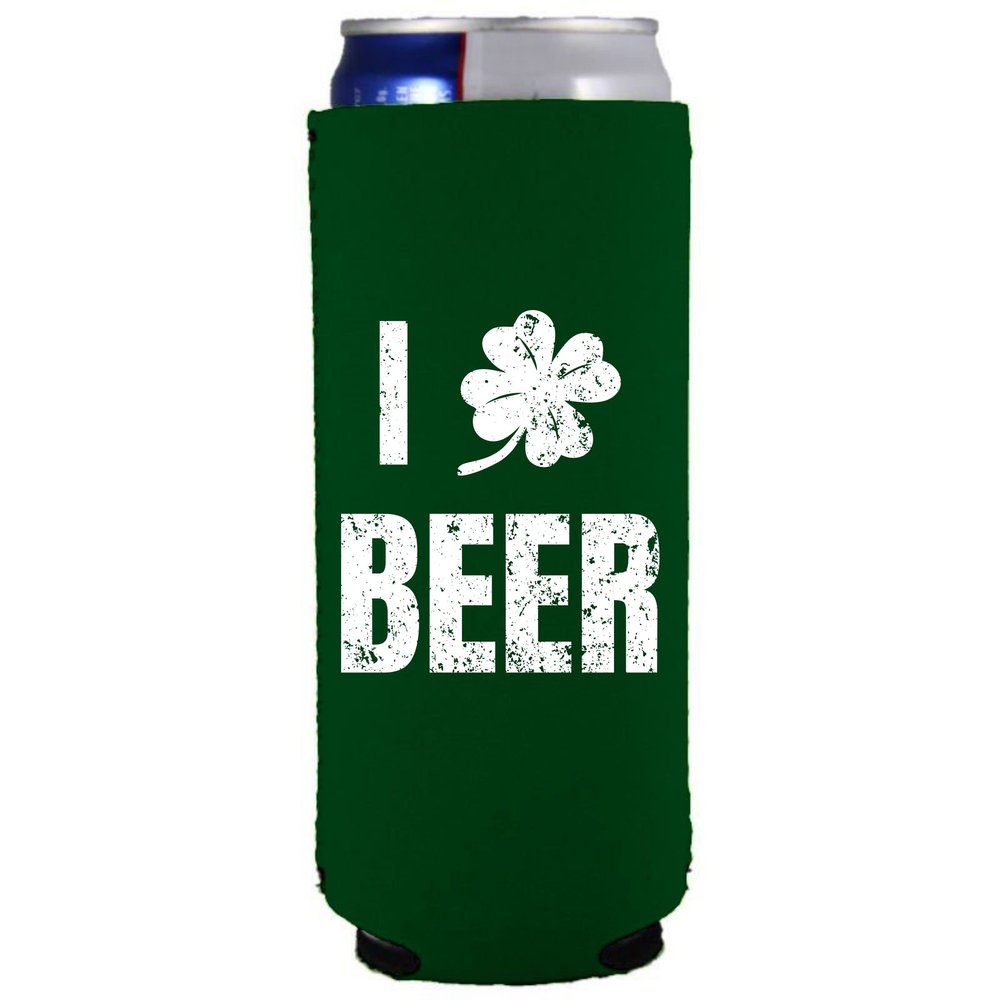 I Shamrock Beer Slim Can Coolie (1)