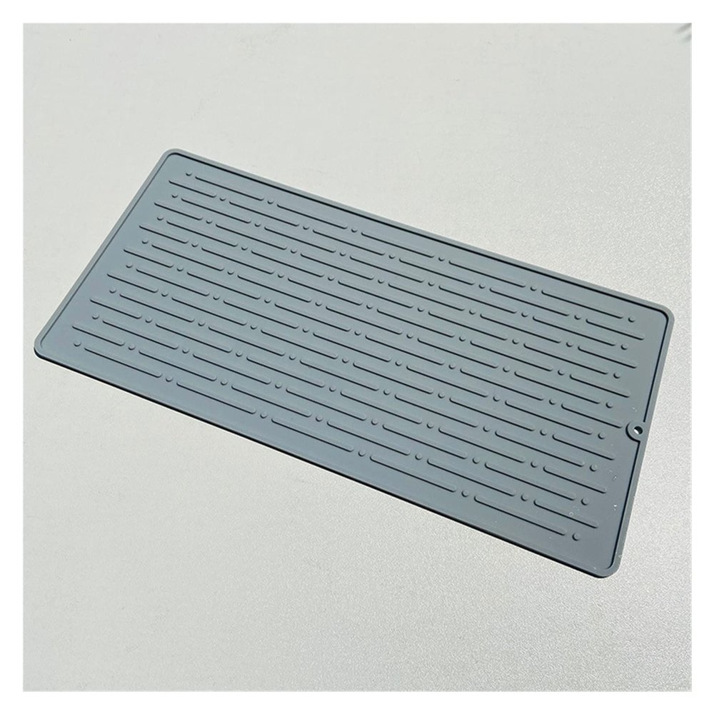 Colorful Mandala Pattern Dish Drying Mat Non-slip 40cm Drain Mat Kitchen Silicone Dish Drainer Tray Sink Drying Mats non-slip mat anti-scalding pot mat household coaster placemat ( Color : Grey )