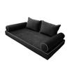 SLIPCOVER ONLY V4 Velvet Indoor Daybed Mattress Pillow Contrast Trim Twin AD350 view 1