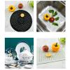 Colorful Mandala Pattern Dish Drying Mat Non-slip Quick Drain Kitchen Table Anti Slip Soft Rubber Sink Mat Drying Dishes Heat Insulation Protector Multifunctional Bathroom Home ( Color : B White ) view 4