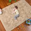 Softlife Beige Area Rug for Bedroom, Fluffy Shag Plush Rugs for Living Room Girls, Shaggy Throw Soft Fuzzy Small Kids Carpet for Dorm Bedside Ultra Cozy Non-Slip Indoor Decor, 4x5.3 Feet view 3