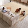 Softlife Beige Area Rug for Bedroom, Fluffy Shag Plush Rugs for Living Room Girls, Shaggy Throw Soft Fuzzy Small Kids Carpet for Dorm Bedside Ultra Cozy Non-Slip Indoor Decor, 4x5.3 Feet view 4