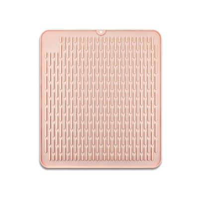 ZXMJYHK Colorful Mandala Pattern Dish Drying Mat Non-Slip Dish Drying Mat Cups Draining Tableware Dishware Fruit Anti-Slip Reusable Hanging Table Dinnerware Drain Pad White (Color : D Pink)