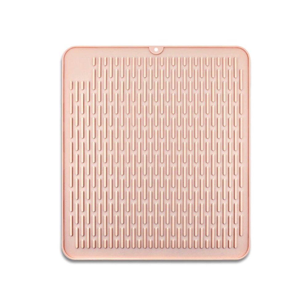ZXMJYHK Colorful Mandala Pattern Dish Drying Mat Non-Slip Dish Drying Mat Cups Draining Tableware Dishware Fruit Anti-Slip Reusable Hanging Table Dinnerware Drain Pad White (Color : D Pink)