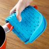 ZXMJYHK Colorful Mandala Pattern Dish Drying Mat Non-Slip Large Multifuctional Silicone Drying Mats Heat Insulation Pot Holder Protector Dish Cups Draining Mat Pad Table Placemat Tray (Color : Black) view 4