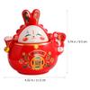 DOITOOL Sealed Tea Canister Ceramic Airtight Jar Rabbit Shape Tea Storage Home Decor Present view 2