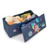HONEY JOY Kids Wooden Toy Box, 2 In 1 Large Toy Storage Chest with Padded Cushion Seat, Carry Handles, Faux Leather Toddler Toy Storage Bench for Nursery, Bedroom, Playroom (Astronaut) view 1
