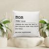 16x16in Mom Definition Word Description Throw Pillow Cushion Mom Noun Definition Sofa Pillow Dictionary Artwork Typography Print Linen Throw Pillow Case with Zippe for Living Room Family Sign view 4