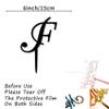 Monogram Letter F Black Acrylic Cake Topper Gift For Bride Groom Monogram Initials Wedding Rustic Cake Decor Custom Initials Cake Toppers Bridal Shower Party Decoration Cake Supplies view 1