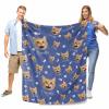 Custom Pet Face/Name Blanket Personalized Cat Photo Face Customized Pet Picture Throw Blankets for Pet Lover Family Birthday - Soft Throw Blanket 60"x80" view 2