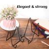 Mixweer 24 Pcs Plate Stands for Display Metal Display Stand Photo Easel Stand Book Holder Picture Stand for Decorative Display Easels Picture Frame Stand Plate Rack (4.3 Inch) view 2