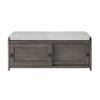 KLMM Modern Homes Collection Wood Storage Bench with 2 Cabinets, Suitable for Entrance, Hallway, Living Room (Gray@F>) view 4