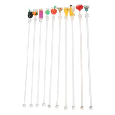 10PCS Cocktail Stirring Stick, Cocktail Mixing Sticks Stirring Rod Cocktail Swizzle Drink Stir Sticks for Dinner Party(S)