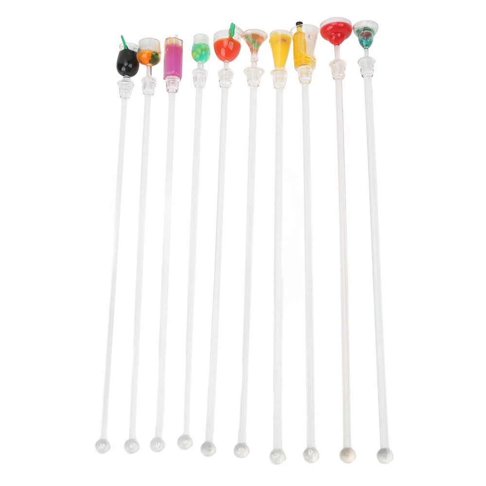 10PCS Cocktail Stirring Stick, Cocktail Mixing Sticks Stirring Rod Cocktail Swizzle Drink Stir Sticks for Dinner Party(S)