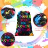 Sadnyy 48 Pieces Let's Glow Drawstring Bags Bulk Glow in The Dark Party Supplies Favor Gift Bag Neon Pouch for Goodie Retro 80s 90s view 3