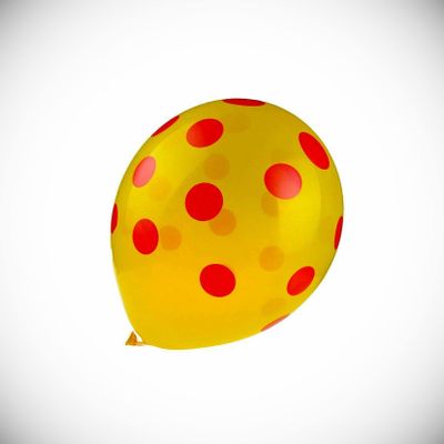 12 Inch 100x Yellow Red Dot Polka Latex Thick Party Balloons 3.2g Helium Float Hanging Balloon Bright Color for Wedding Decoration Banner Air Balloon
