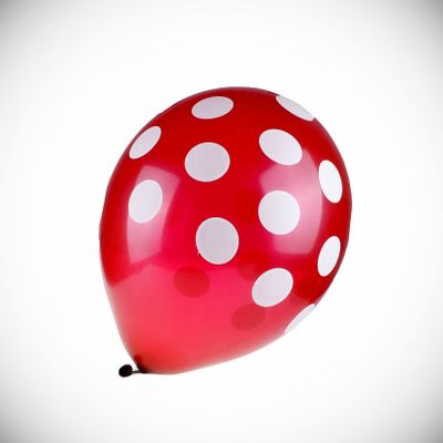 12 Inch 100x Hot Red Dot Polka Latex Thick Party Balloons 3.2g Helium Float Hanging Balloon Bright Color for Wedding Decoration Banner Air Balloon