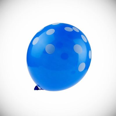 12 Inch 100x Blue Dot Polka Latex Thick Party Balloons 3.2g Helium Floating Hanging Balloon Bright Color for Wedding Decoration Banner Air Balloon