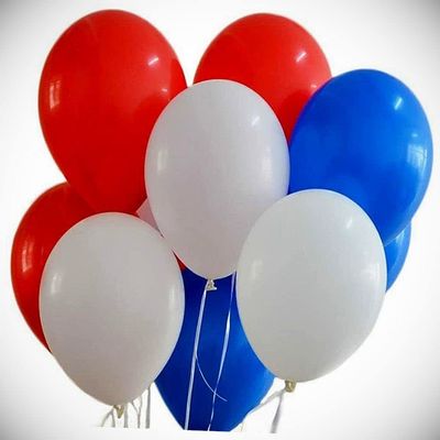 12 Inch 100x Red Blue White Pearl Latex Balloons Birthday Party Helium Floating Hanging Balloon Bright Color for Wedding Decoration Banner Air Balloon
