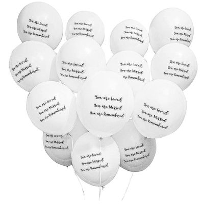 30 Pack Memorial Balloons To Release In The Sky For Funeral, Celebration Of Life Hanging Balloon Bright Color for Wedding Decoration Banner Air Balloon