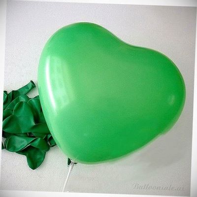 12 Inch 100x Green Color Heart Latex Thick Party Balloons 3.2g Helium Floating Hanging Balloon Bright Color for Wedding Decoration Banner Air Balloon
