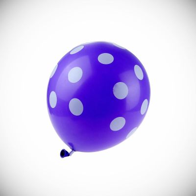 12 Inch 100x Purple Dot Polka Latex Thick Party Balloons 3.2g Helium Float Hanging Balloon Bright Color for Wedding Decoration Banner Air Balloon