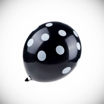 12 Inch 100x Black Dot Polka Latex Thick Party Balloons 3.2g Helium Floating Hanging Balloon Bright Color for Wedding Decoration Banner Air Balloon