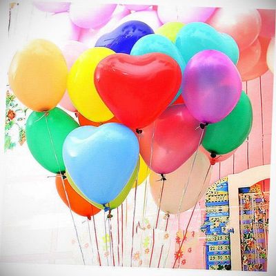 12 Inch 100x Colors Heart Latex Thick Party Balloons 3.2g Helium Float Hanging Balloon Bright Color for Wedding Decoration Banner Air Balloon