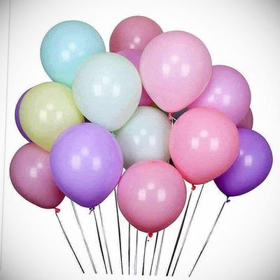 10inch 100x Pastel Balloon Macaron Colored Latex Balloons Helium Floating Hanging Balloon Bright Color for Wedding Decoration Banner Air Balloon