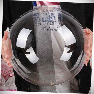 10x 36" Pvc Clear 3d Bobo Bubble Balloon Transparent Birthday Wedding Party Hanging Balloon Bright Color for Wedding Decoration Banner Air Balloon