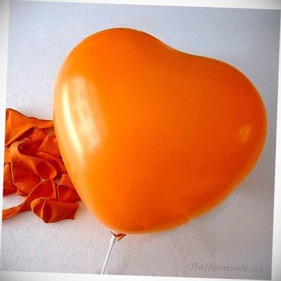 12 Inch 100x Orange Colors Heart Latex Thick Party Balloons 3.2g Helium Floating Hanging Balloon Bright Color for Wedding Decoration Banner Air Balloon