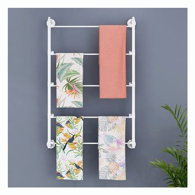 Etlegor Wall Mount Scarf Display Stand, Metal Scarf Rack Stand Organizer Tie Organizer Hanger Holder for Clothing Store and Home (Color : White, Size : 70x75cm)