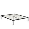 Fast Furnishings Queen Size Steel Metal Platform Bed Frame with Wood Slats view 1