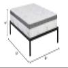 Fast Furnishings Queen Size Steel Metal Platform Bed Frame with Wood Slats view 2