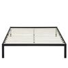 Fast Furnishings Queen Size Steel Metal Platform Bed Frame with Wood Slats view 3