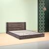 Fast Furnishings Twin Size Farmhouse Wood Industrial Low Profile Platform Bed Frame view 1