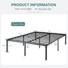 Fast Furnishings Queen 18-inch Metal Platform Bed Frame with Under-Bed Storage Space view 3
