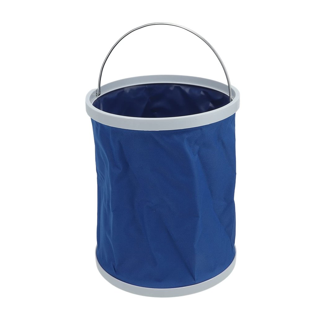 Tyenaza Folding Storage Fishing Bucket, 13L Multifunctional Thickened Oxford Cloth Waterproof Storage Bucket for Car Outdoor Camping Fishing
