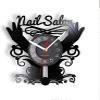 12 Inch Wall Clock Nail Salon Vinyl Record Quartz Wall Clock Beauty Studio Contemporary Deco Wall Clock Manicure Custom Clock Wall Watch view 1