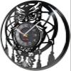 12 Inch Round Wall Clock Owl & Wind Chime Artwork Vinyl LP Wall Clock for Room Home Decor Woodlands Bird Gramophone Record Timepiece Art Clock Watch view 2